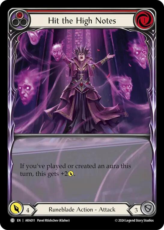Hit the High Notes (Red) [ARA011] (Rosetta Aurora Blitz Deck) | Good Games North