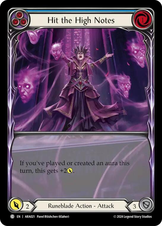 Hit the High Notes (Blue) [ARA021] (Rosetta Aurora Blitz Deck) | Good Games North