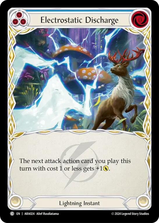 Electrostatic Discharge (Blue) [ARA024] (Rosetta Aurora Blitz Deck) | Good Games North