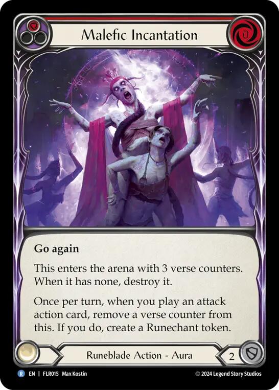 Malefic Incantation (Red) [FLR015] (Rosetta Florian Blitz Deck) | Good Games North