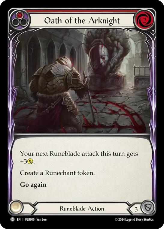 Oath of the Arknight (Red) [FLR016] (Rosetta Florian Blitz Deck) | Good Games North