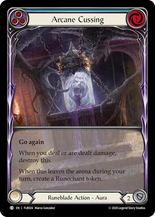 Arcane Cussing (Blue) [FLR024] (Rosetta Florian Blitz Deck) | Good Games North
