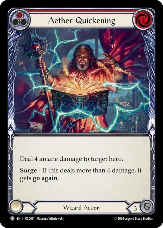 Aether Quickening (Red) [OSC011] (Rosetta Oscilio Blitz Deck) | Good Games North