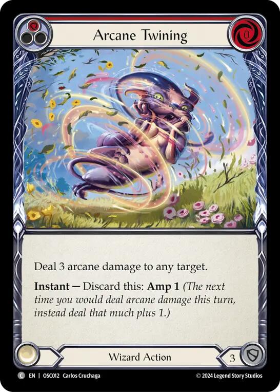 Arcane Twining (Red) [OSC012] (Rosetta Oscilio Blitz Deck) | Good Games North