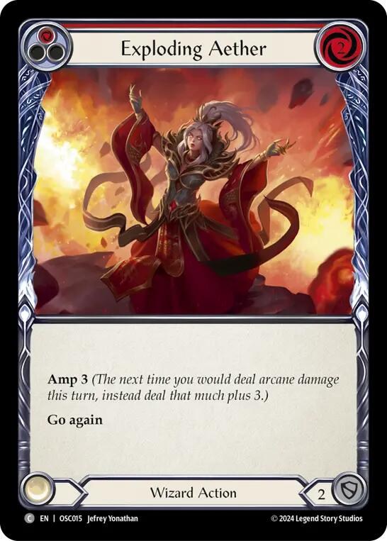 Exploding Aether (Red) [OSC015] (Rosetta Oscilio Blitz Deck) | Good Games North