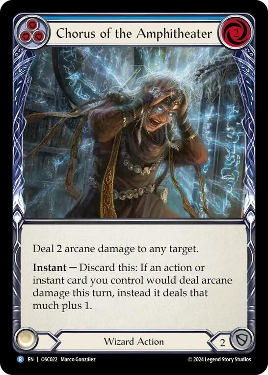 Chorus of the Amphitheater (Blue) [OSC022] (Rosetta Oscilio Blitz Deck) | Good Games North