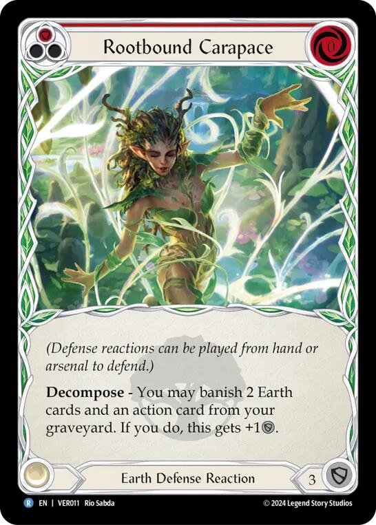 Rootbound Carapace (Red) [VER011] (Rosetta Verdance Blitz Deck) | Good Games North