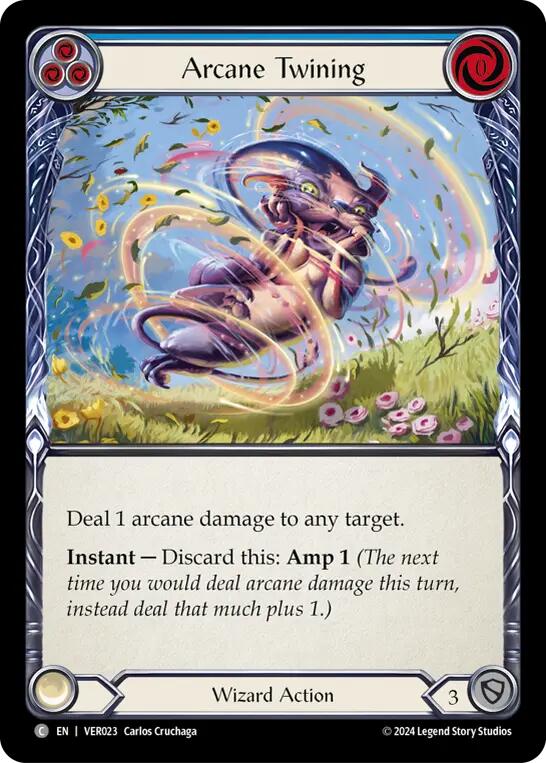 Arcane Twining (Blue) [VER023] (Rosetta Verdance Blitz Deck) | Good Games North