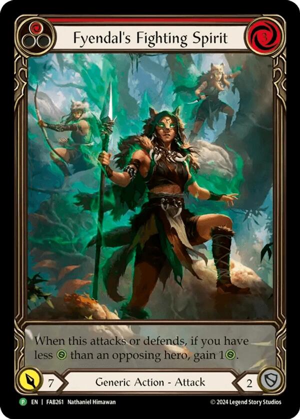 Fyendal's Fighting Spirit (Red) [FAB261] (Promo)  Rainbow Foil | Good Games North