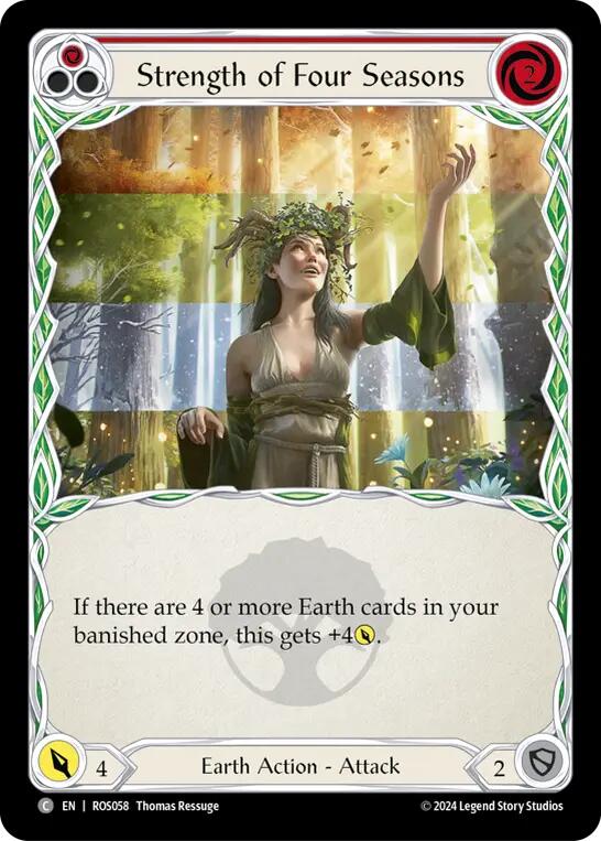 Strength of Four Seasons (Red) [ROS058] (Rosetta)  Rainbow Foil | Good Games North