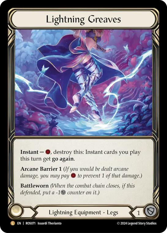 Lightning Greaves [ROS071] (Rosetta)  Cold Foil | Good Games North