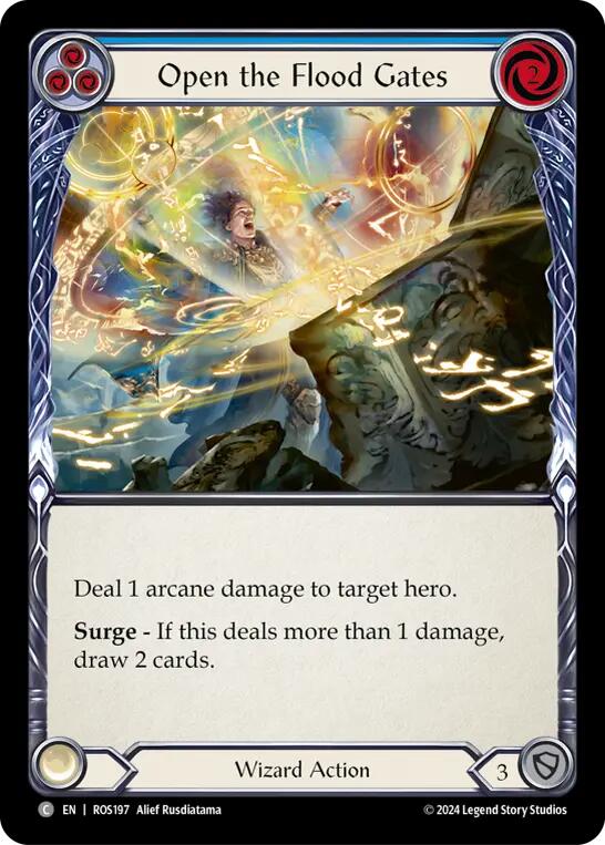 Open the Flood Gates (Blue) [ROS197] (Rosetta)  Rainbow Foil | Good Games North