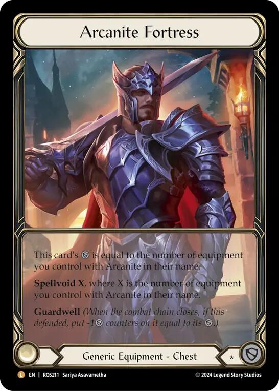 Arcanite Fortress (Extended Art) [ROS211] (Rosetta)  Cold Foil | Good Games North