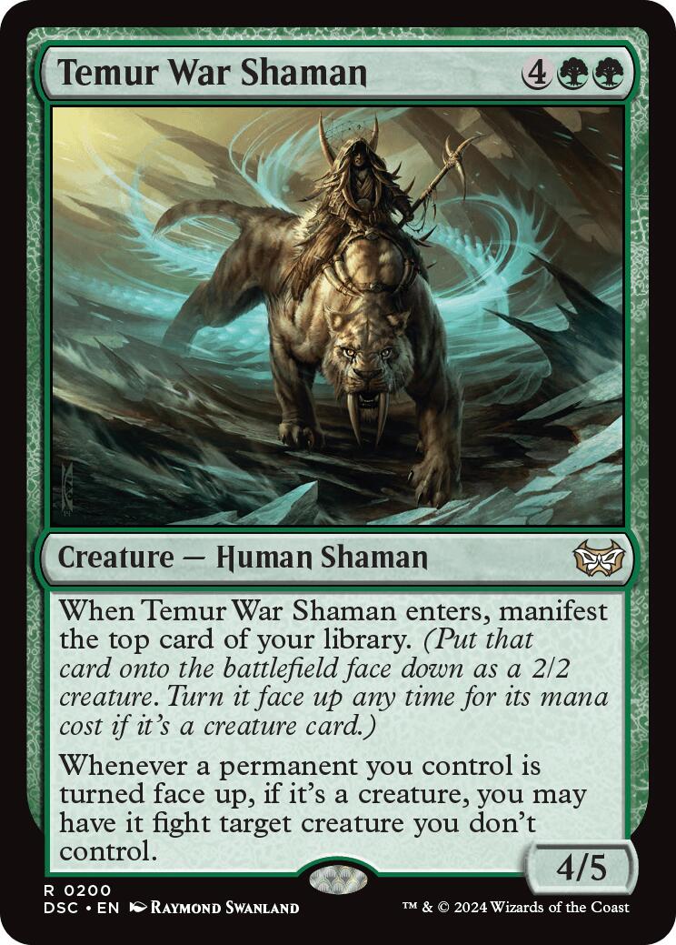 Temur War Shaman [Duskmourn: House of Horror Commander] | Good Games North