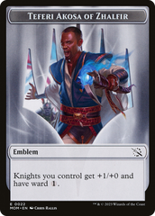 Treasure (20) // Teferi Akosa of Zhalfir Emblem Double-Sided Token [March of the Machine Tokens] | Good Games North