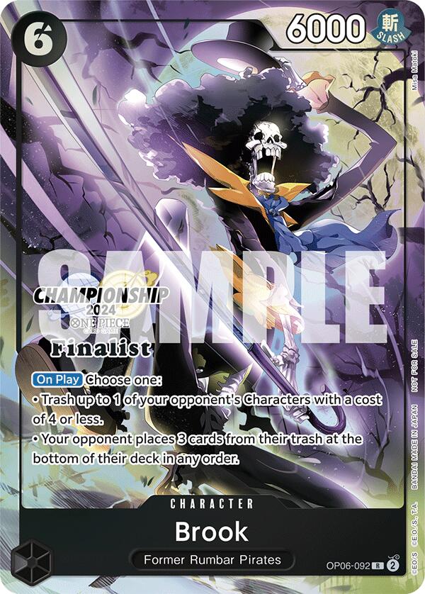 Brook (Championship 2024 Finalist Card Set) [One Piece Promotion Cards] | Good Games North