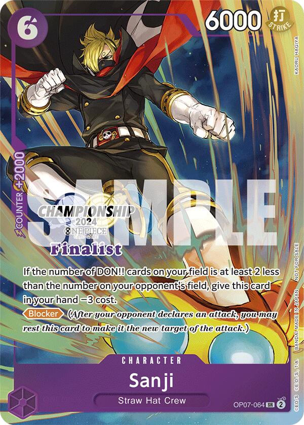Sanji (Championship 2024 Finalist Card Set) [One Piece Promotion Cards] | Good Games North