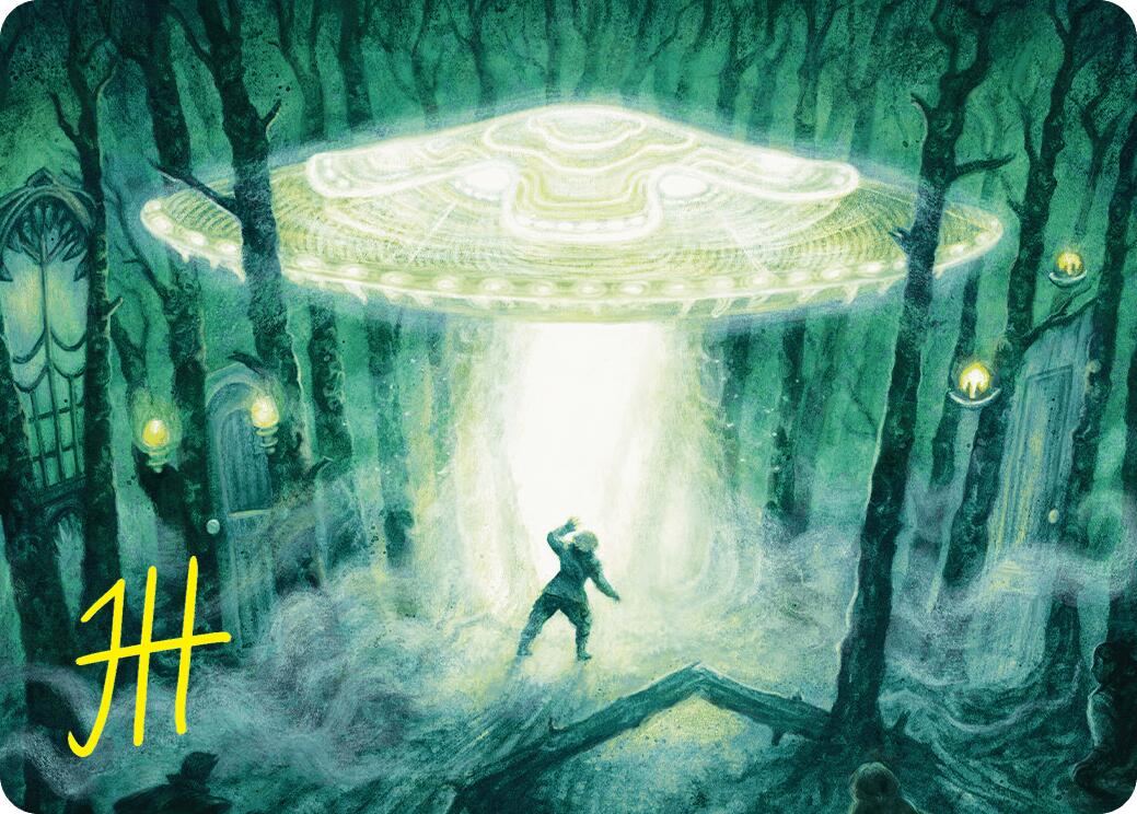 Unidentified Hovership Art Card (Gold-Stamped Signature) [Duskmourn: House of Horror Art Series] | Good Games North