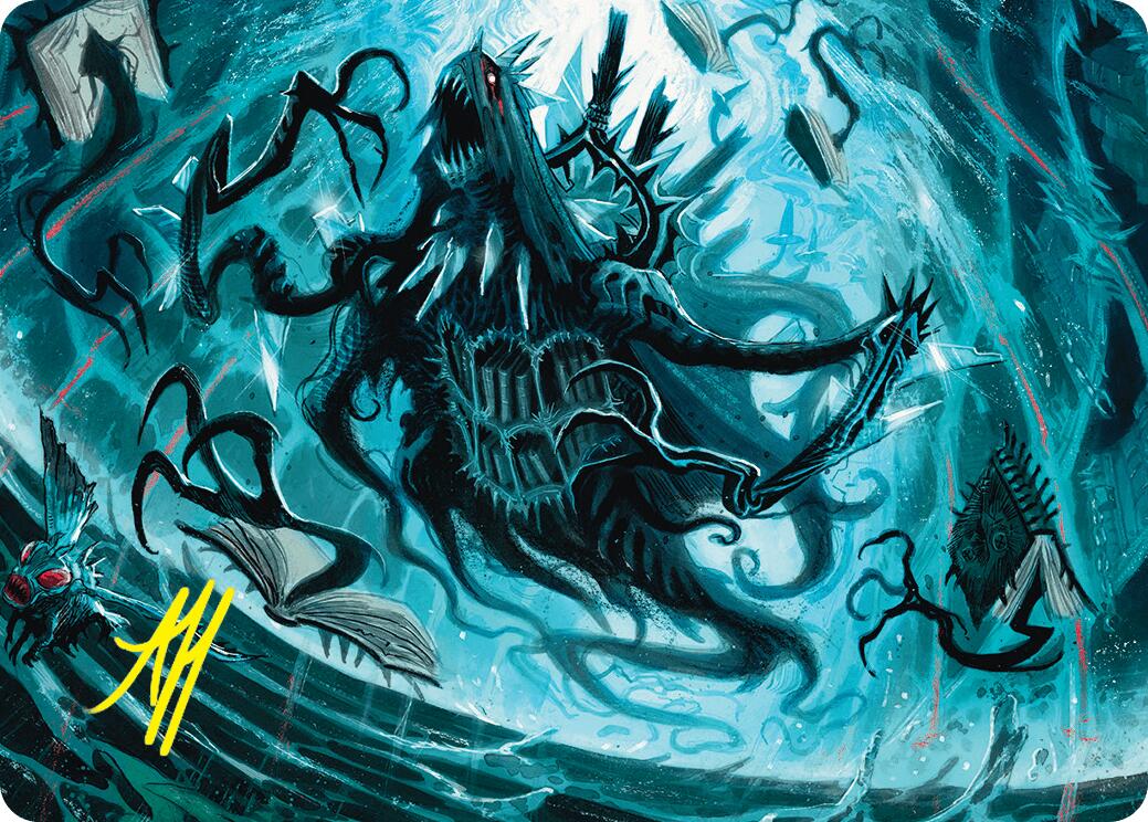 Overlord of the Floodpits Art Card (Gold-Stamped Signature) [Duskmourn: House of Horror Art Series] | Good Games North