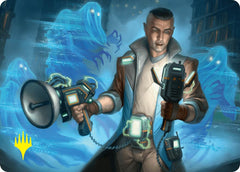 Paranormal Analyst Art Card (Gold-Stamped Signature) [Duskmourn: House of Horror Art Series] | Good Games North
