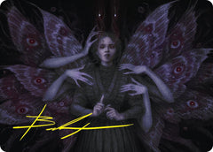 Demonic Counsel Art Card (7/54) (Gold-Stamped Signature) [Duskmourn: House of Horror Art Series] | Good Games North