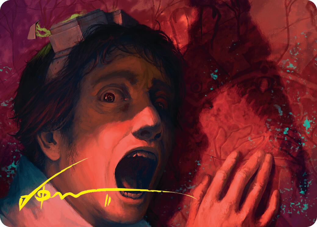 Murder Art Card (Gold-Stamped Signature) [Duskmourn: House of Horror Art Series] | Good Games North