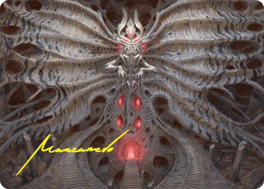 Valgavoth, Terror Eater Art Card (Gold-Stamped Signature) [Duskmourn: House of Horror Art Series] | Good Games North