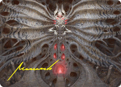 Valgavoth, Terror Eater Art Card (Gold-Stamped Signature) [Duskmourn: House of Horror Art Series] | Good Games North