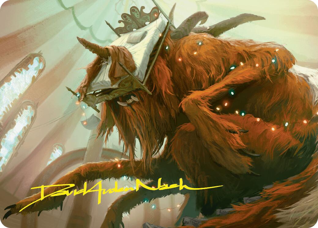 Bedhead Beastie Art Card (Gold-Stamped Signature) [Duskmourn: House of Horror Art Series] | Good Games North