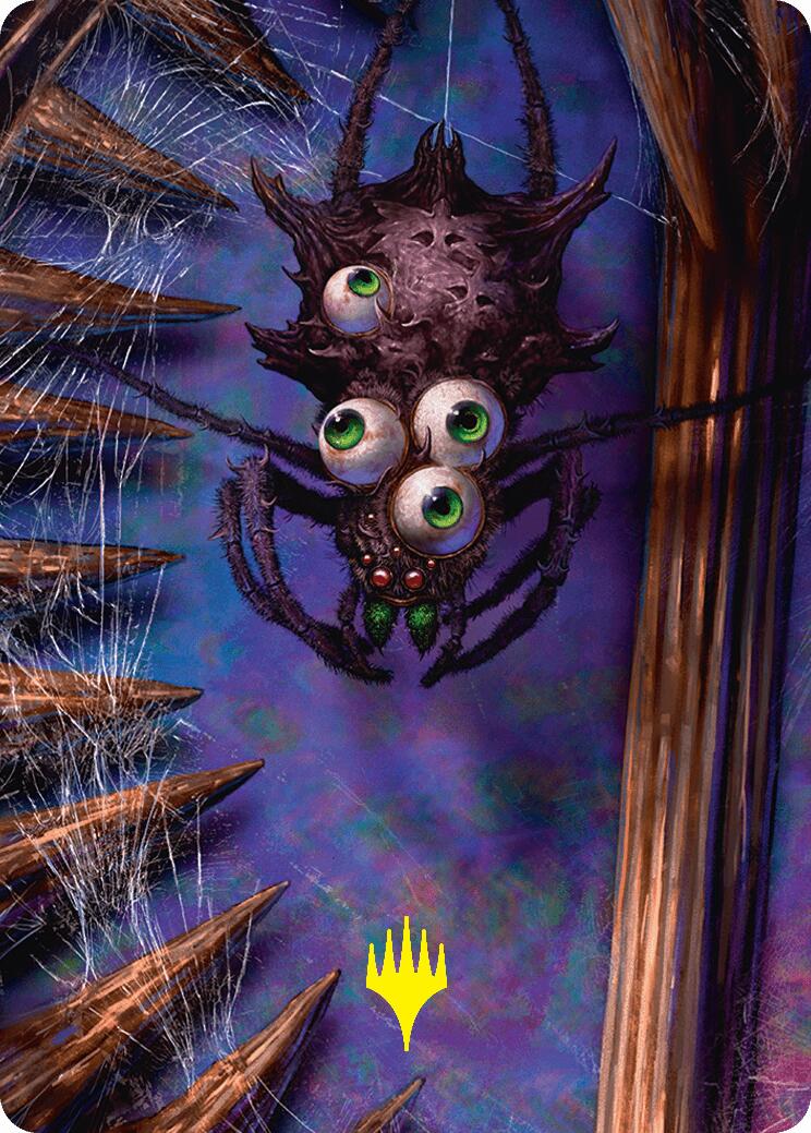 Spider Art Card (Gold-Stamped Planeswalker Symbol) [Duskmourn: House of Horror Art Series] | Good Games North