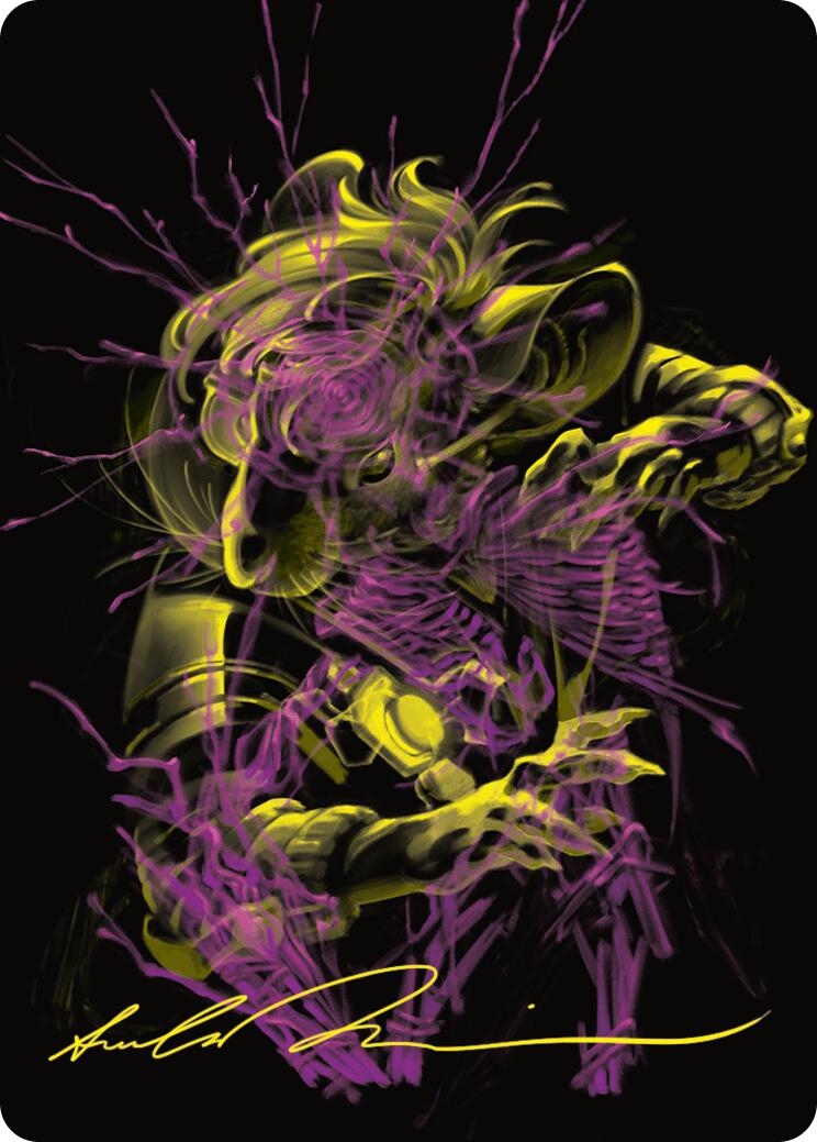 Nashi, Searcher in the Dark Art Card (43/54) (Gold-Stamped Signature) [Duskmourn: House of Horror Art Series] | Good Games North