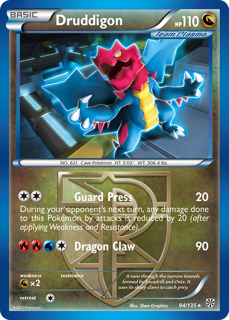 Druddigon (94/135) [Black & White: Plasma Storm] | Good Games North