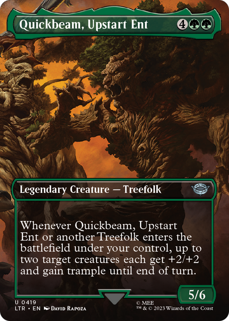 Quickbeam, Upstart Ent (Borderless Alternate Art) [The Lord of the Rings: Tales of Middle-Earth] | Good Games North