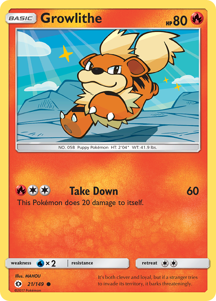 Growlithe (21/149) [Sun & Moon: Base Set] | Good Games North