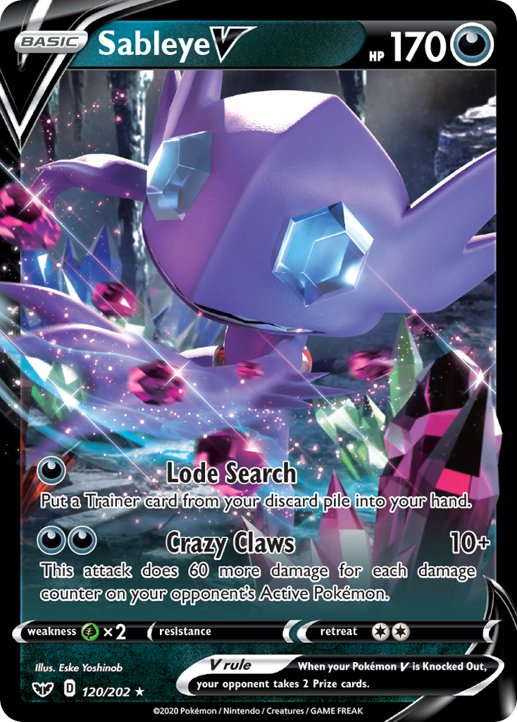 Sableye V (120/202) [Sword & Shield: Base Set] | Good Games North