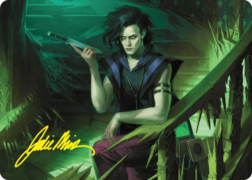 Winter, Misanthropic Guide Art Card (Gold-Stamped Signature) [Duskmourn: House of Horror Art Series] | Good Games North
