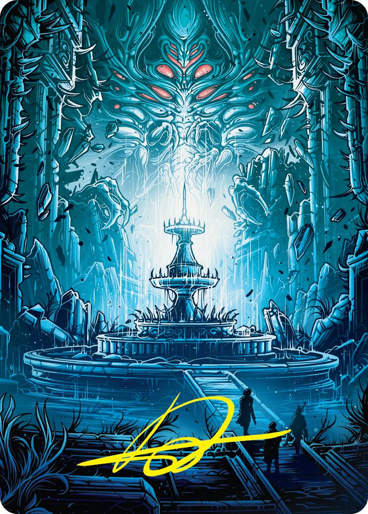 Island Art Card (Gold-Stamped Signature) [Duskmourn: House of Horror Art Series] | Good Games North