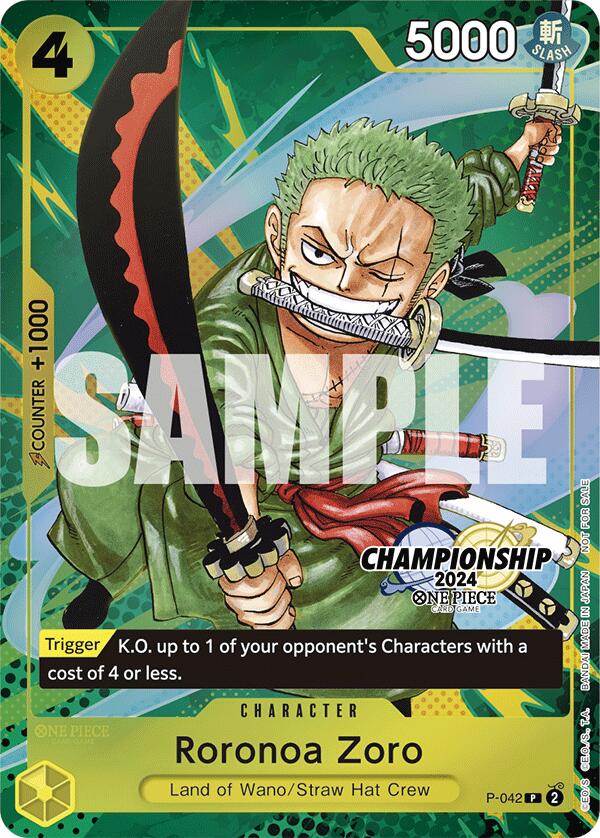 Roronoa Zoro (CS 2024 Event Pack Finalist) [One Piece Promotion Cards] | Good Games North
