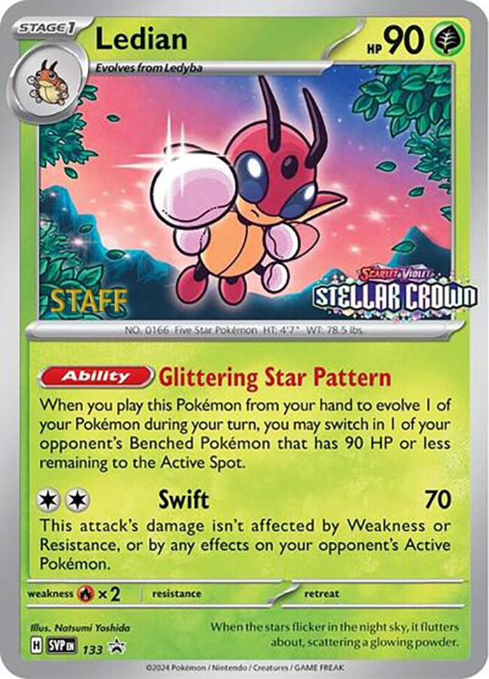 Ledian (133) (Staff Promo) [Scarlet & Violet: Black Star Promos] | Good Games North