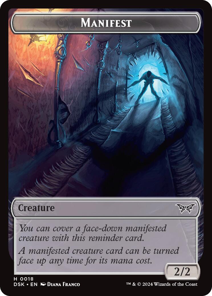 Shard // Manifest Double-Sided Token [Duskmourn: House of Horror Tokens] | Good Games North