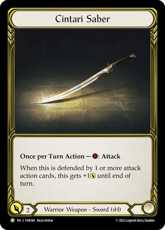Cintari Saber [FAB184] (Promo)  Cold Foil | Good Games North