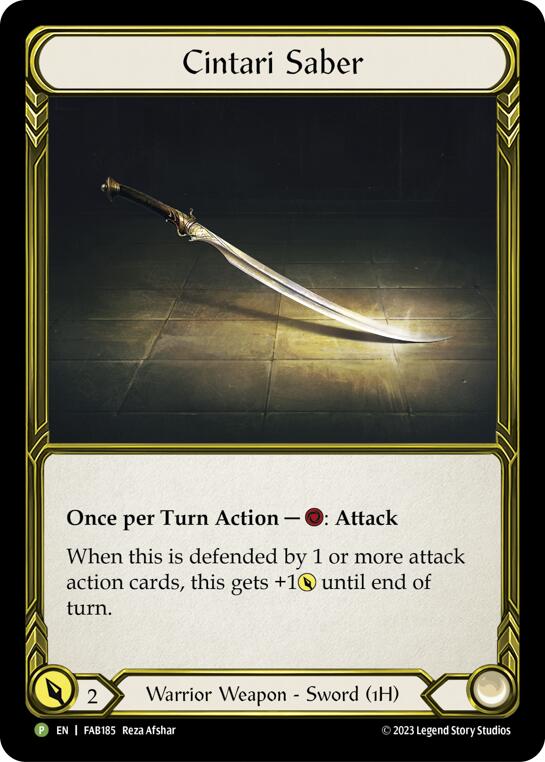 Cintari Saber [FAB185] (Promo)  Cold Foil | Good Games North