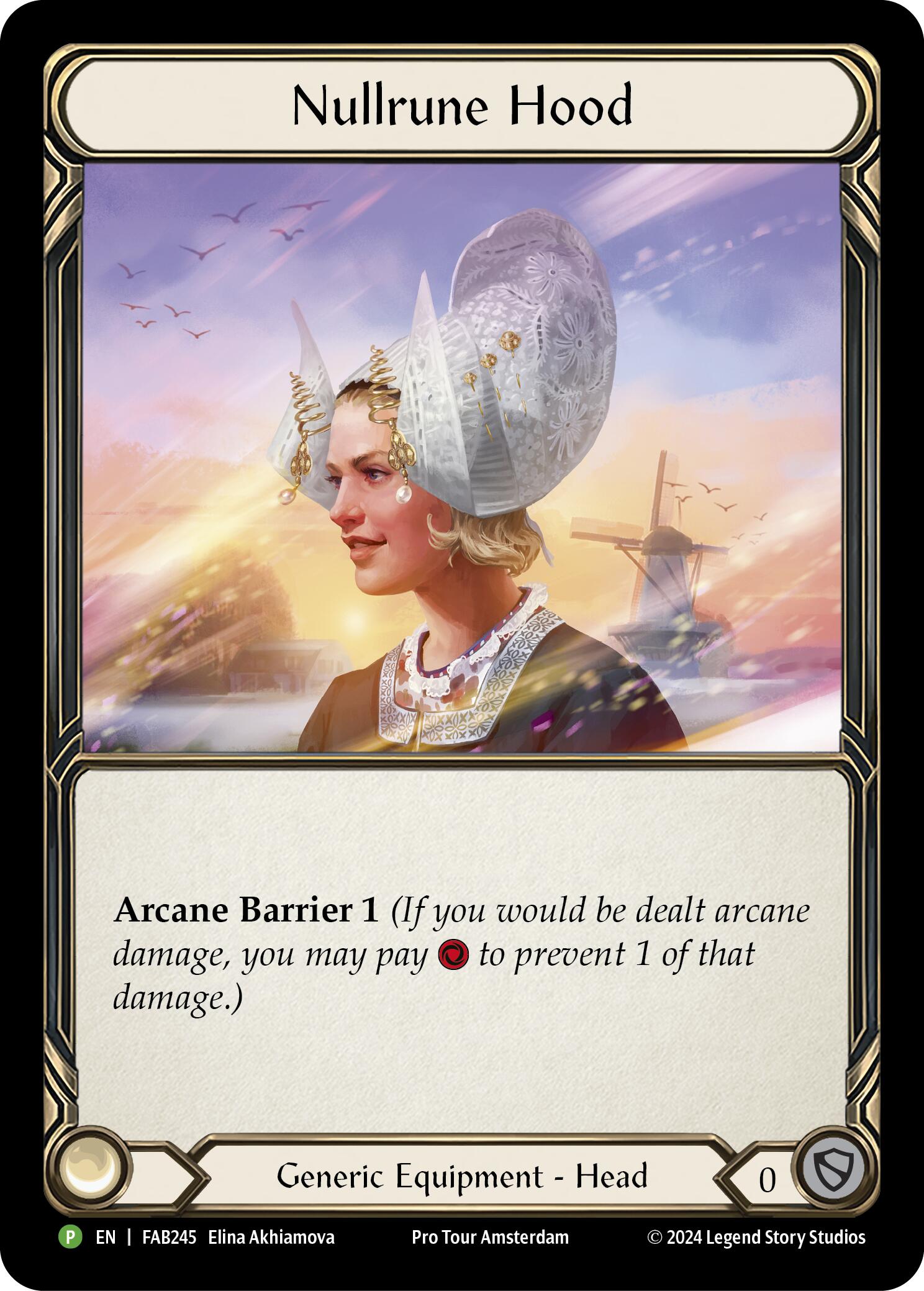 Nullrune Hood (Cold Foil) [FAB245] (Promo)  Rainbow Foil | Good Games North