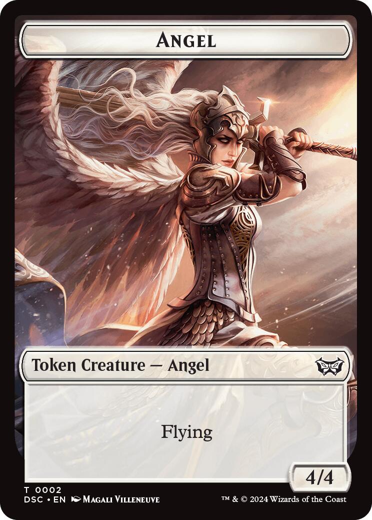 Angel // Treasure Double-Sided Token [Duskmourn: House of Horror Commander Tokens] | Good Games North