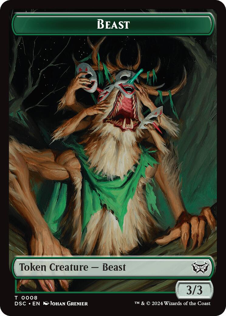 Beast // Scarecrow Double-Sided Token [Duskmourn: House of Horror Commander Tokens] | Good Games North