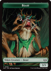 Beast // Scarecrow Double-Sided Token [Duskmourn: House of Horror Commander Tokens] | Good Games North