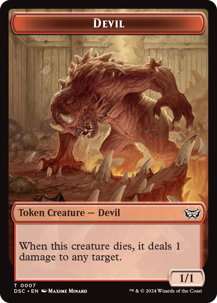 Devil // Scarecrow Double-Sided Token [Duskmourn: House of Horror Commander Tokens] | Good Games North
