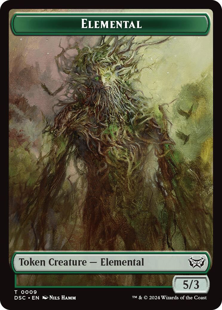 Elemental // Bird Double-Sided Token [Duskmourn: House of Horror Commander Tokens] | Good Games North