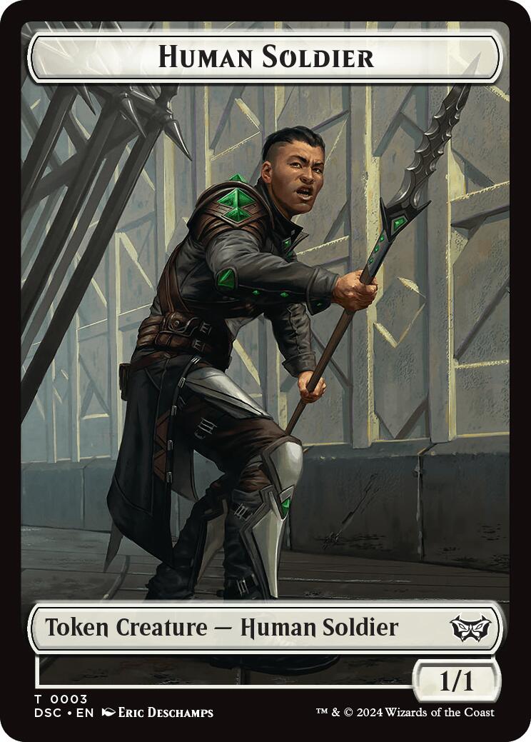 Human Soldier // Scarecrow Double-Sided Token [Duskmourn: House of Horror Commander Tokens] | Good Games North