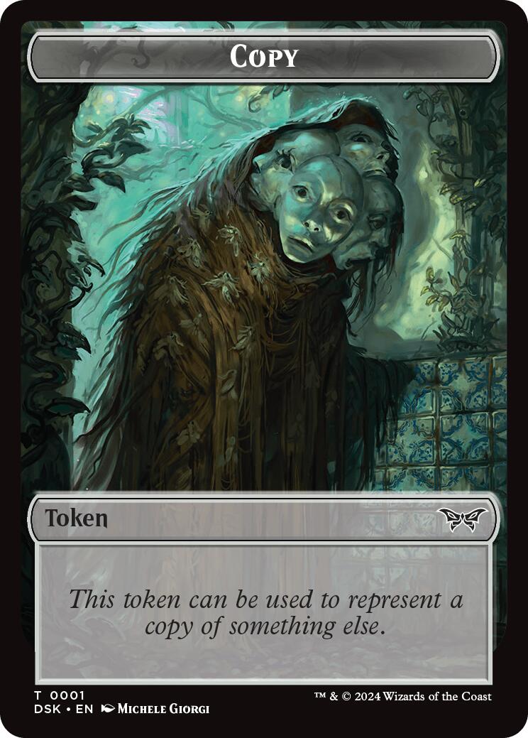Shark // Copy Double-Sided Token [Duskmourn: House of Horror Commander Tokens] | Good Games North